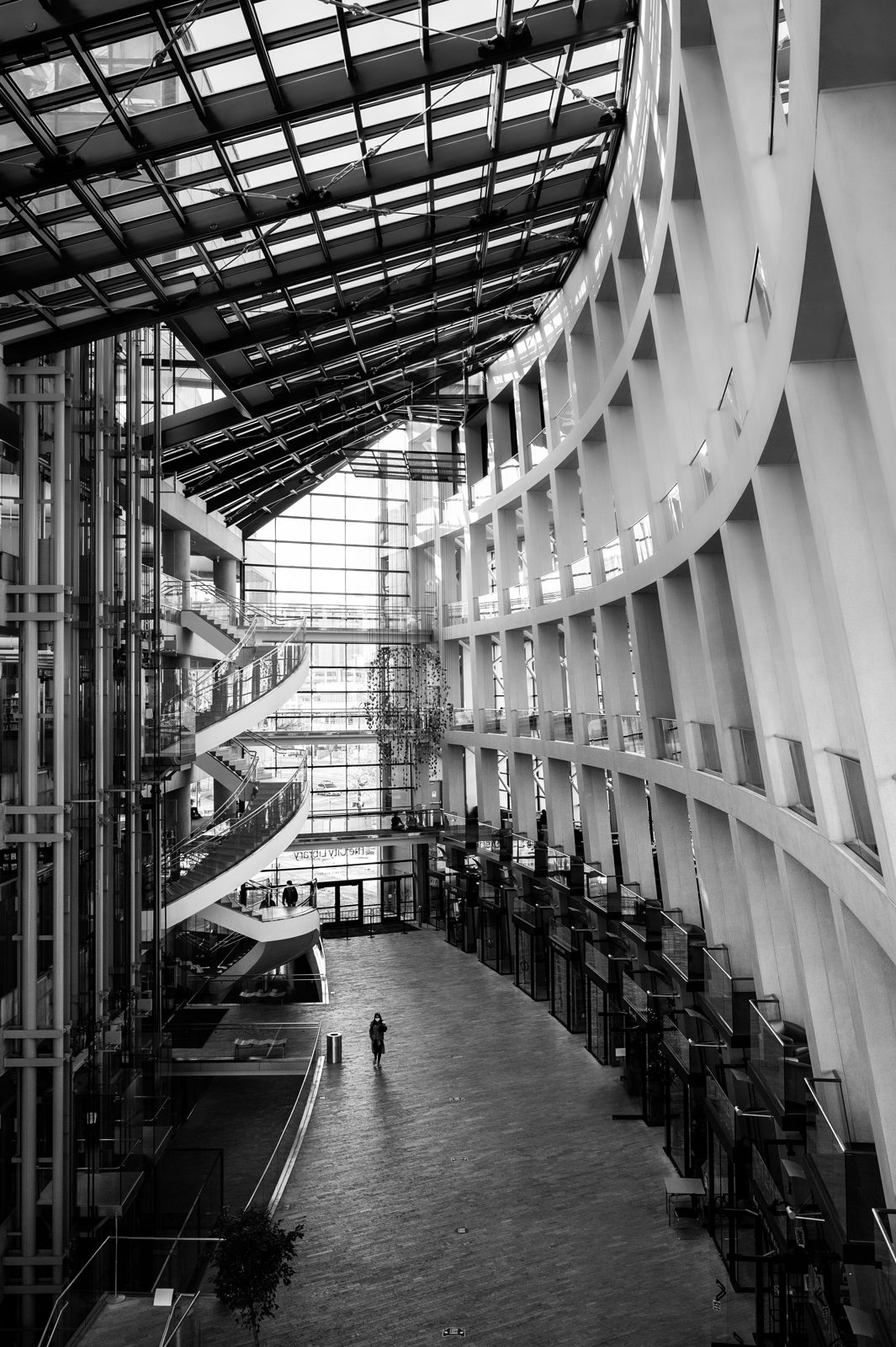 Sleek modern atrium